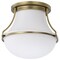 Nuvo Valdora 1-Light Flush Mount 10 in. Natural Brass White Opal Glass 60/7860 - alternate 1
